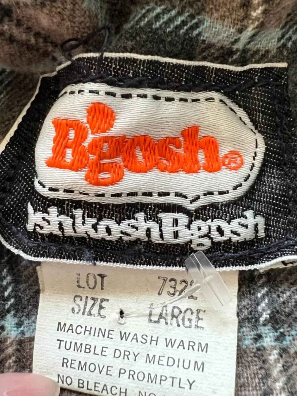 Vintage Oshkosh Bgosh canvas jacket boys large light tan brown hooded work